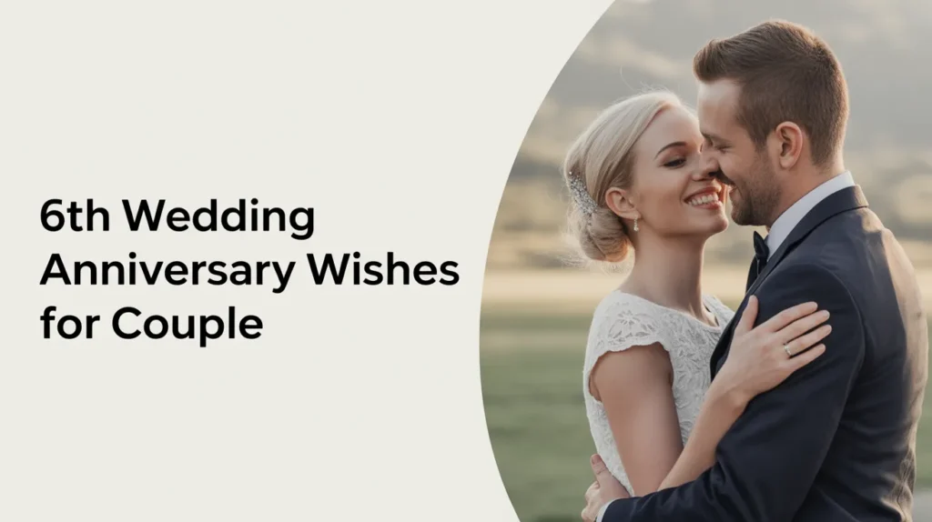 6th Wedding Anniversary Wishes for Couple