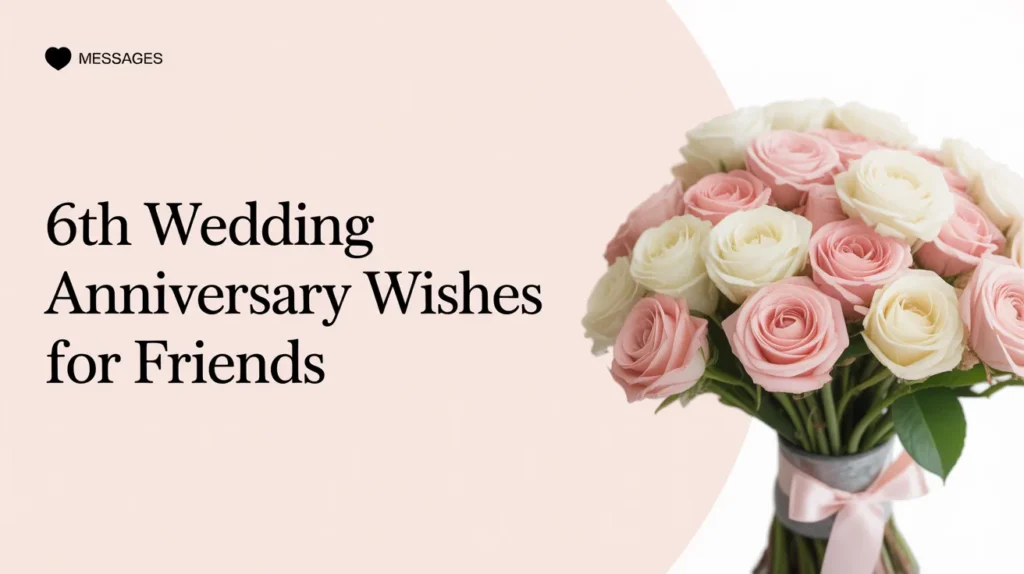 6th Wedding Anniversary Wishes for Friends