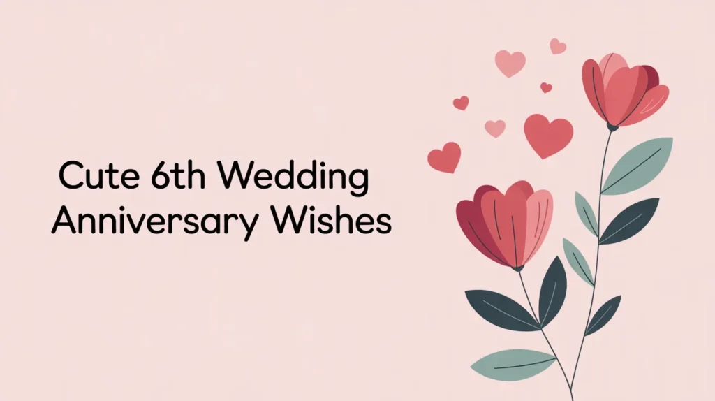 Cute 6th Wedding Anniversary Wishes