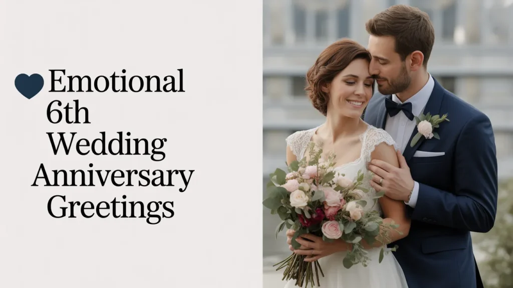 Emotional 6th Wedding Anniversary Greetings