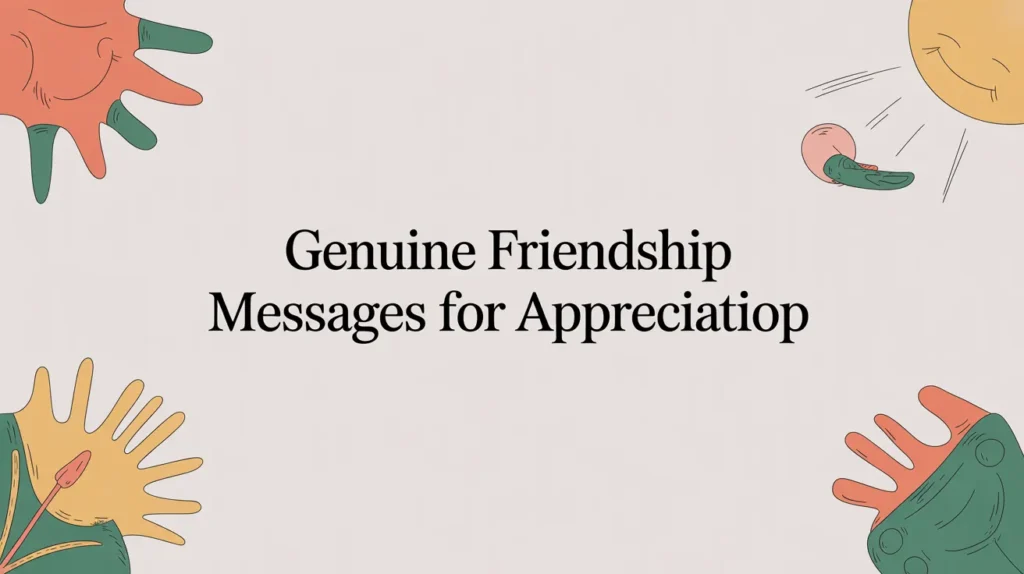 Genuine Friendship Messages for Appreciation