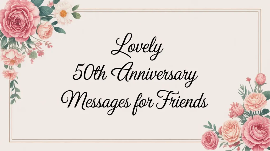 Lovely 50th Anniversary Messages for Friends