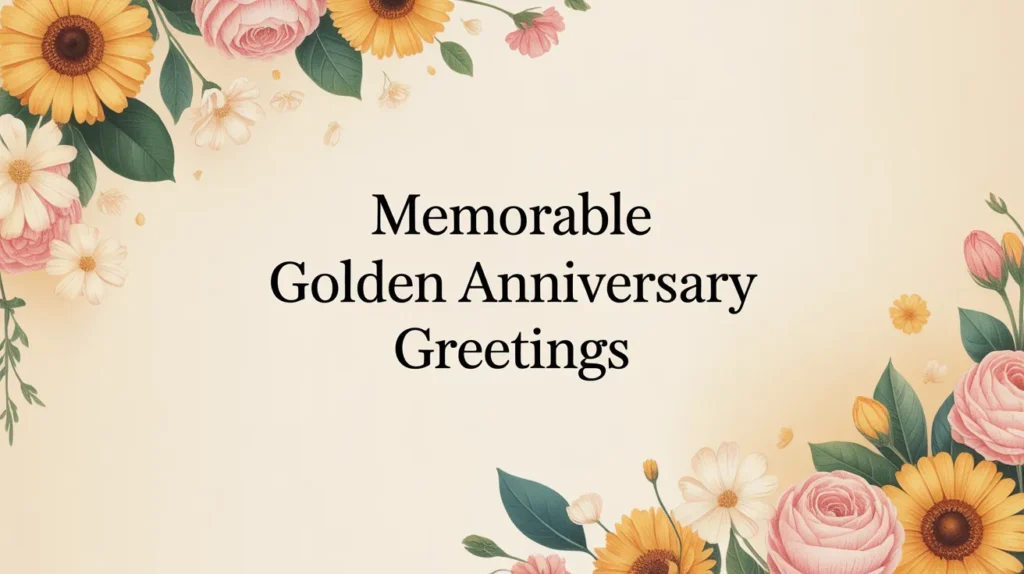 Memorable Golden Anniversary Greetings