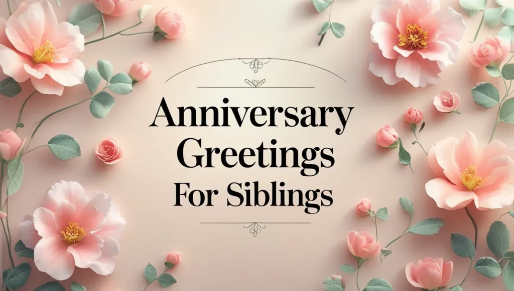 Anniversary Greetings for Siblings