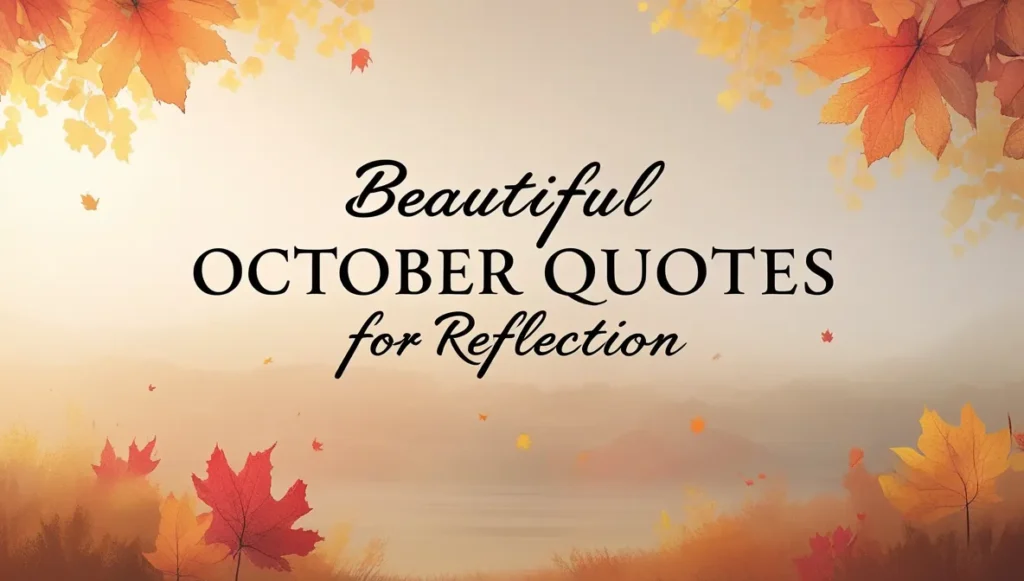 Beautiful October Quotes for Reflection