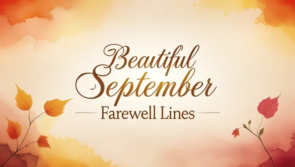 Beautiful September Farewell Lines