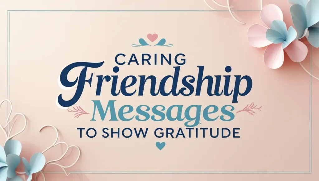 Caring Friendship Messages to Show Gratitude