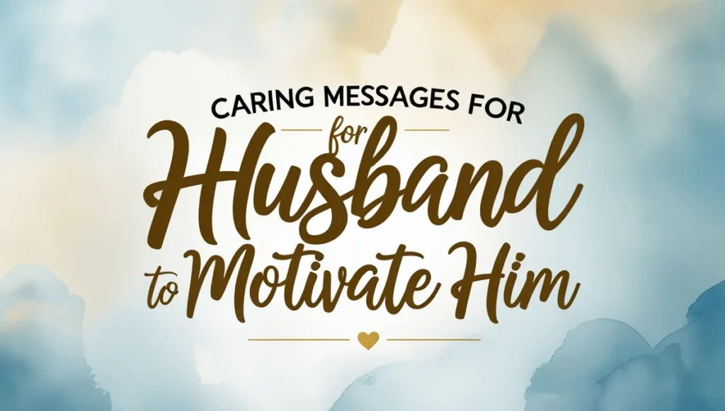 Caring Messages for Husband to Motivate Him