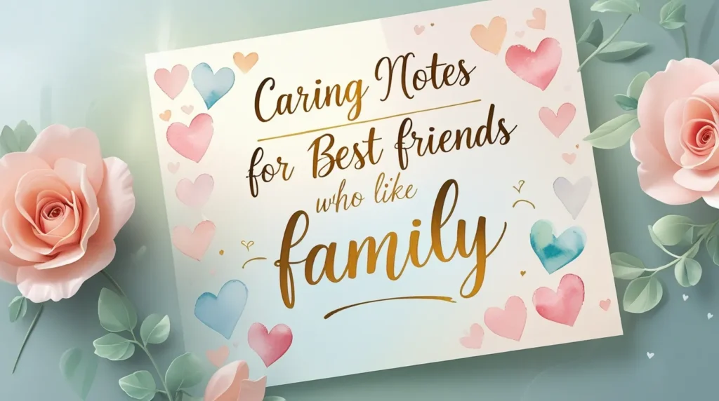 Caring Notes for Best Friends Who Feel Like Family
