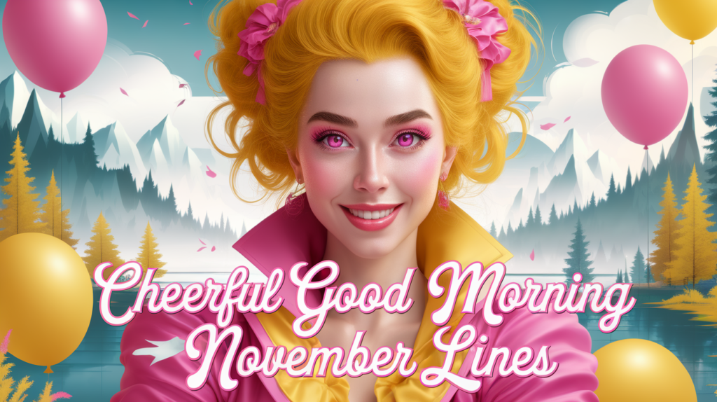Cheerful Good Morning November Lines