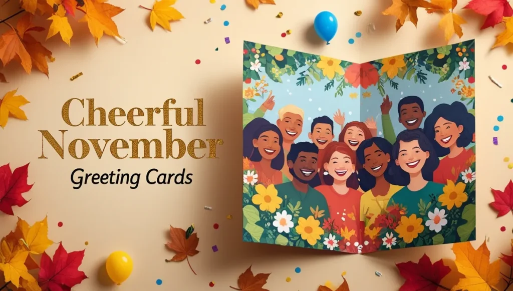 Cheerful November Greeting Cards