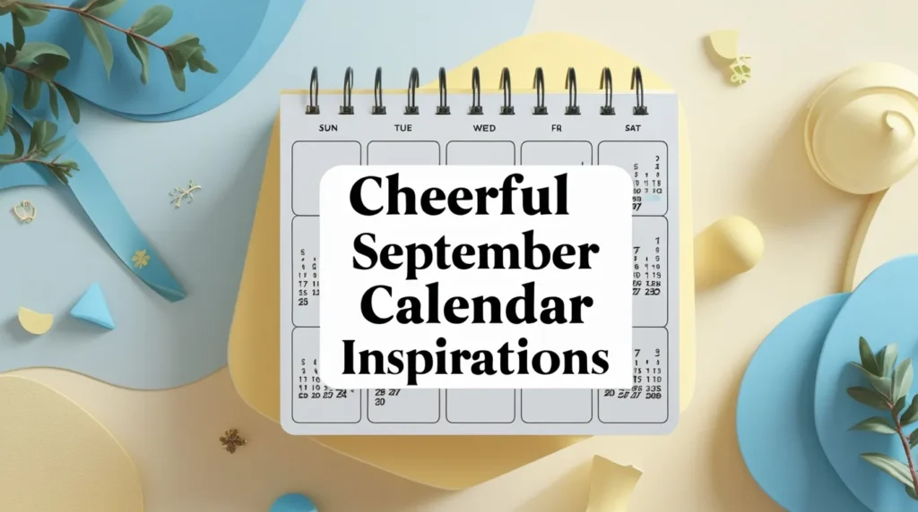 Cheerful September Calendar Inspirations