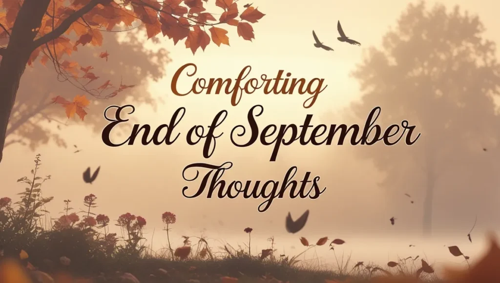 Comforting End of September Thoughts