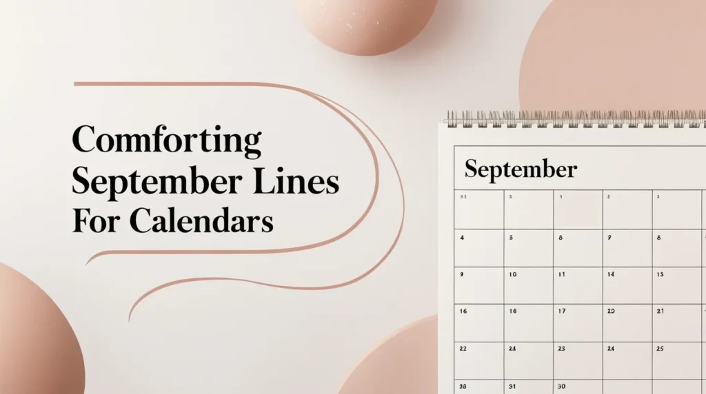Comforting September Lines for Calendars