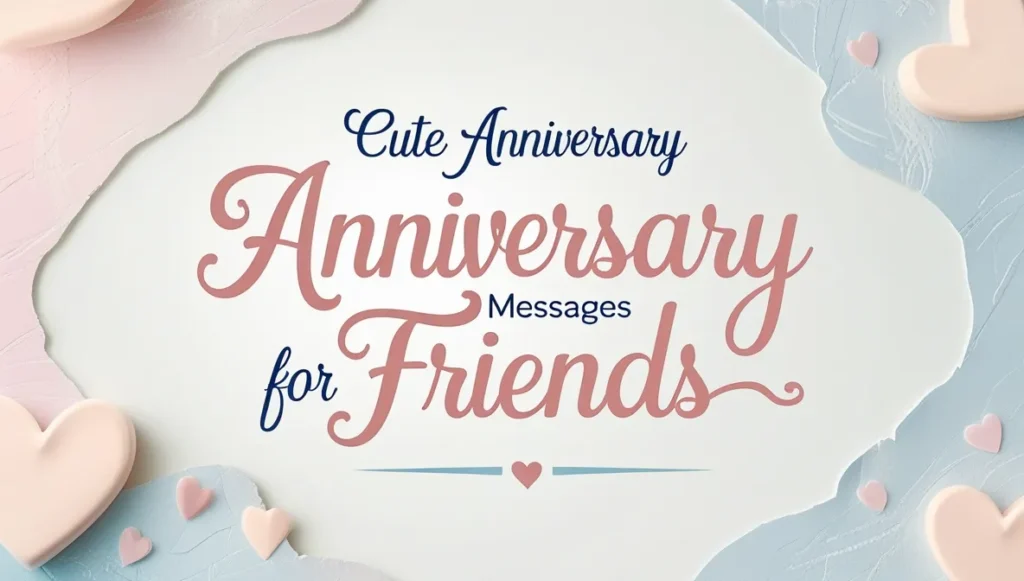Cute Anniversary Messages for Friends
