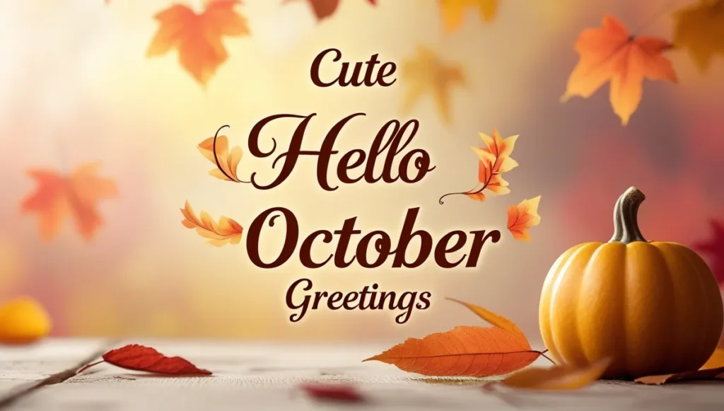 Cute Hello October Greetings