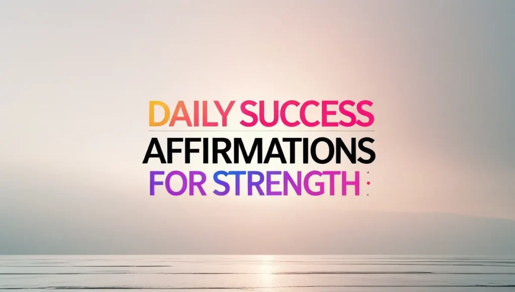 Daily Success Affirmations for Strength