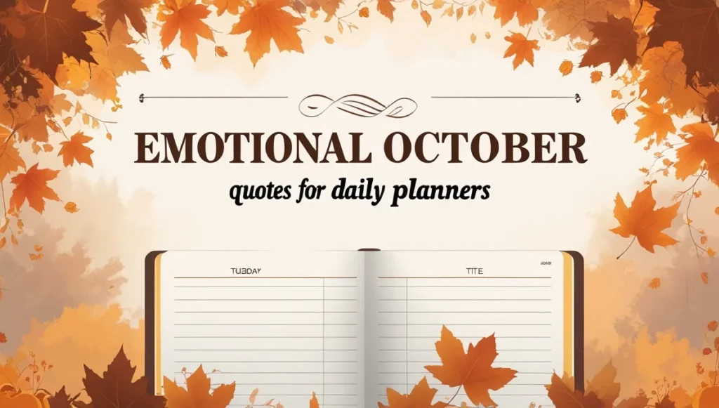 Emotional October Quotes for Daily Planners
