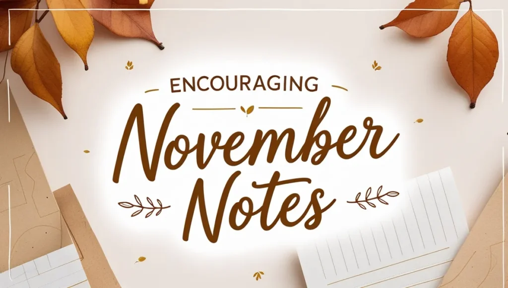 Encouraging November Notes