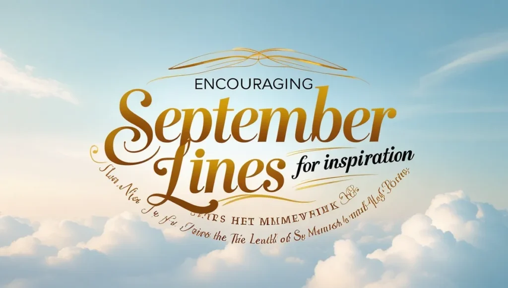 Encouraging September Lines for Inspiration