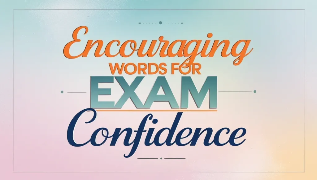 Encouraging Words for Exam Confidence