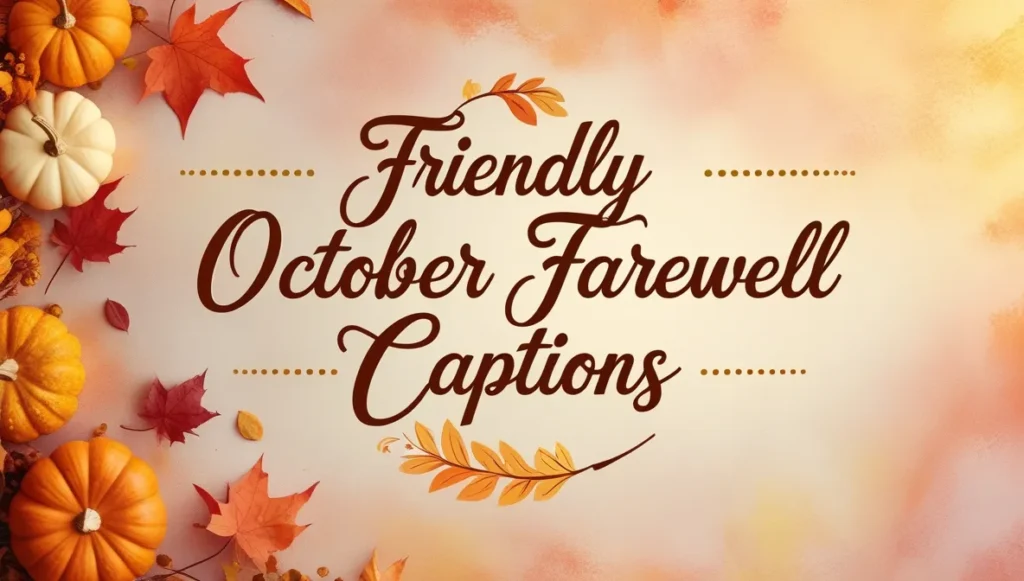 Friendly October Farewell Captions
