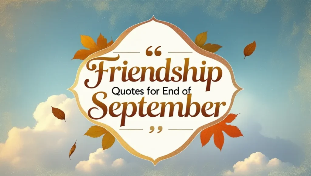 Friendship Quotes for End of September