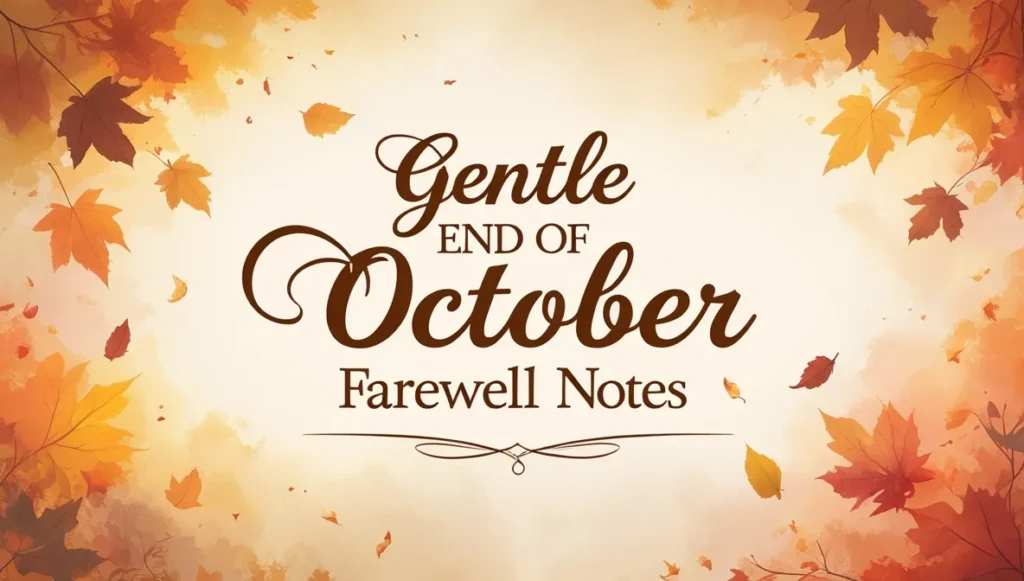 Gentle End of October Farewell Notes