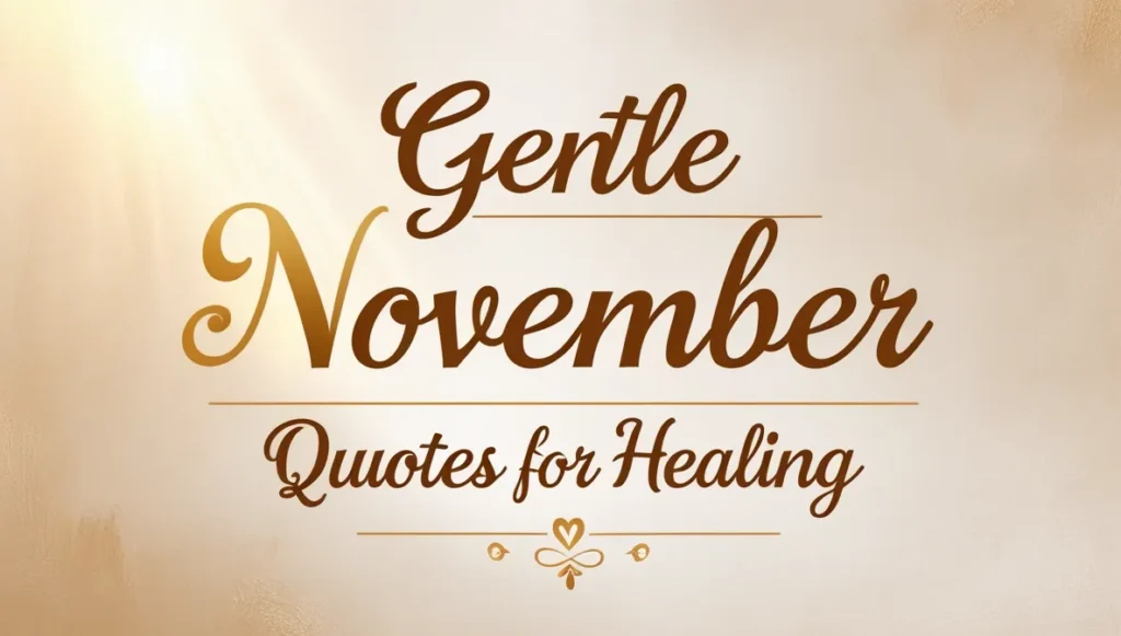 Gentle November Quotes for Healing