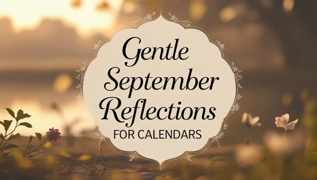 Gentle September Reflections for Calendars