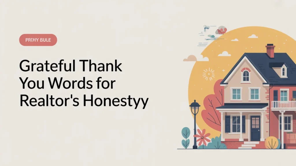 Grateful Thank You Words for Realtor’s Honesty