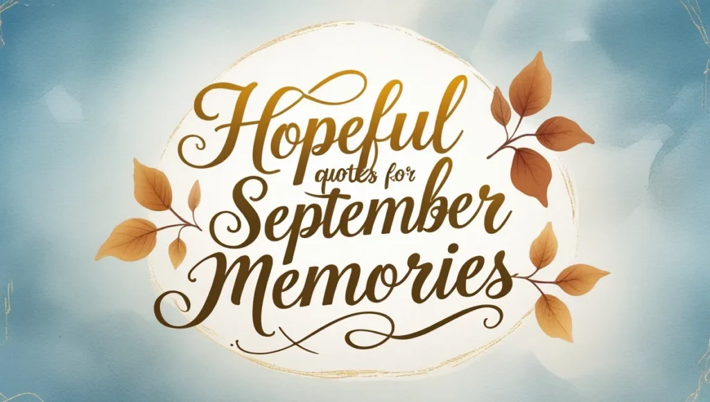Hopeful Quotes for September Memories