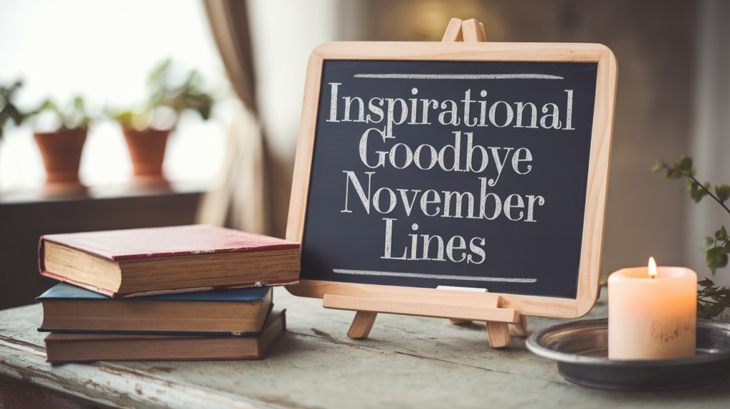 Inspirational Goodbye November Lines