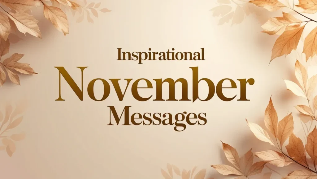 Inspirational November Messages