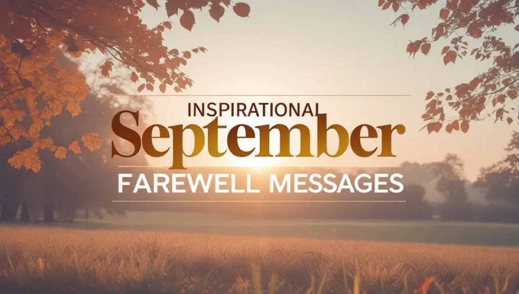 Inspirational September Farewell Messages