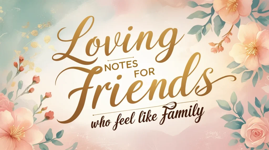 Loving Notes for Friends Who Feel Like Family