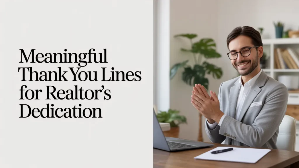 Meaningful Thank You Lines for Realtor’s Dedication