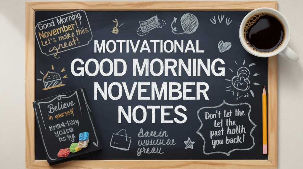 Motivational Good Morning November Notes
