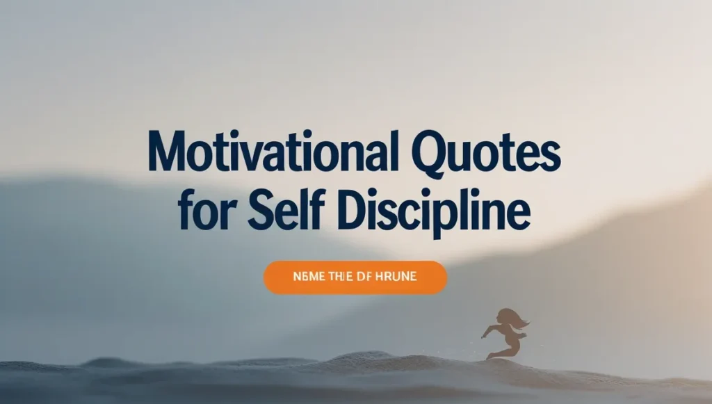 Motivational Quotes for Self Discipline