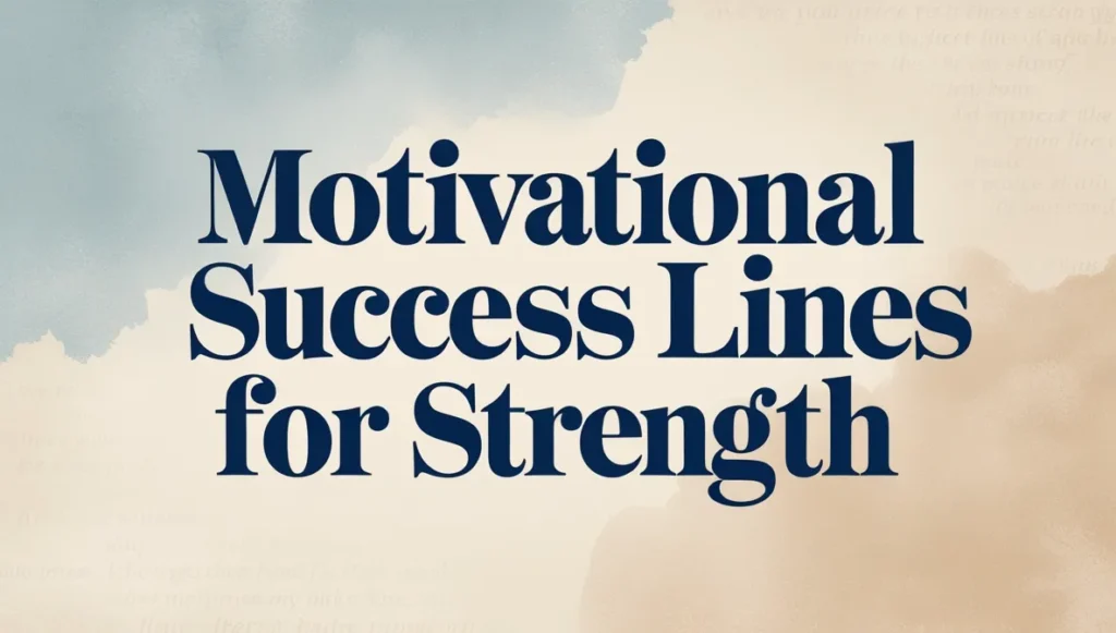 Motivational Success Lines for Strength