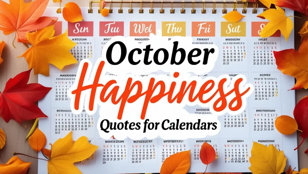 October Happiness Quotes for Calendars