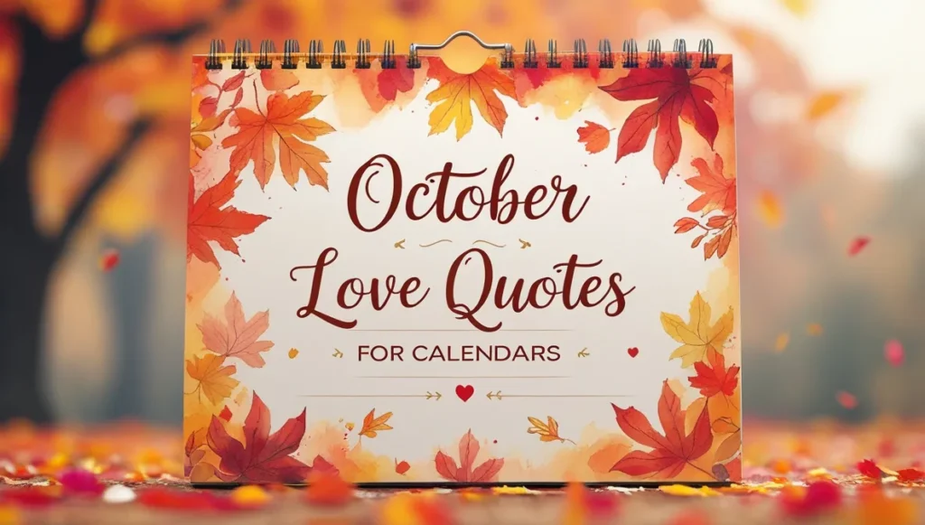 October Love Quotes for Calendars