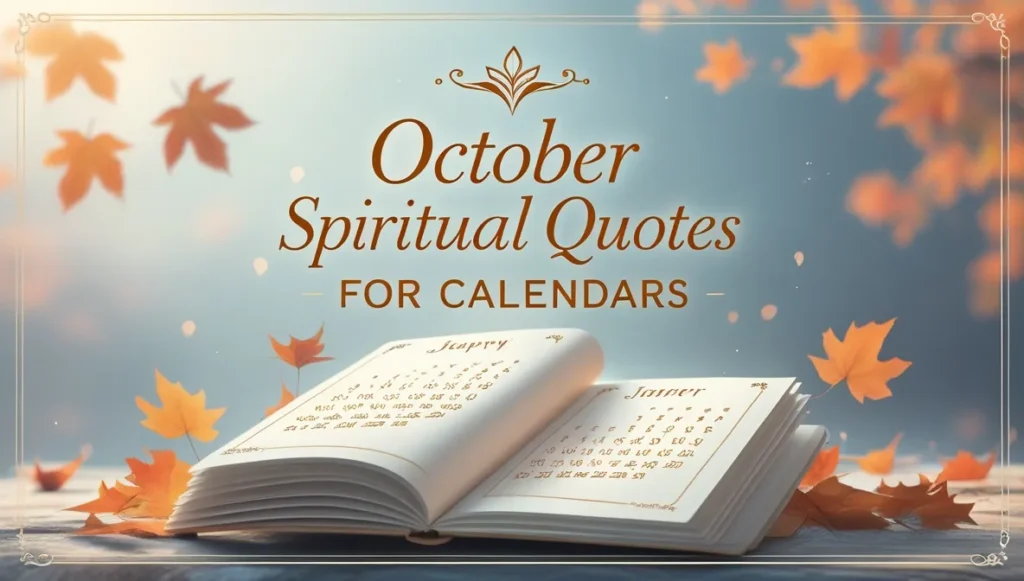 October Spiritual Quotes for Calendars