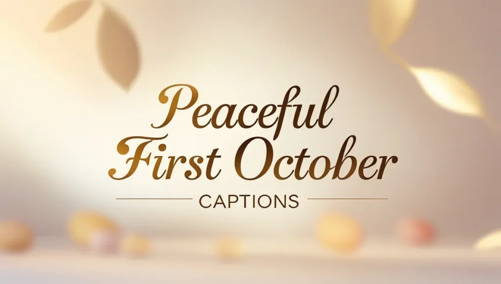 Peaceful First October Captions