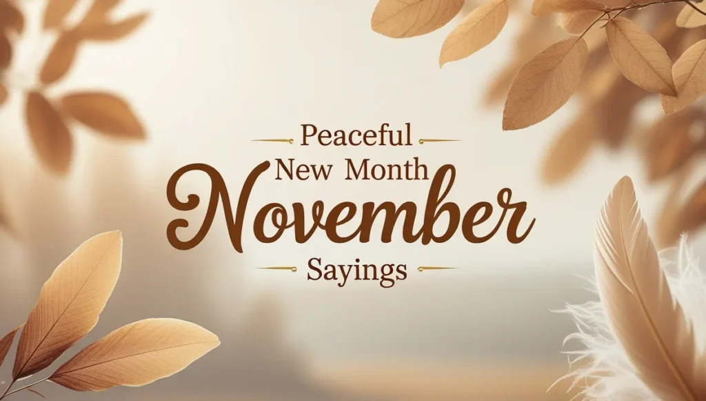Peaceful New Month November Sayings