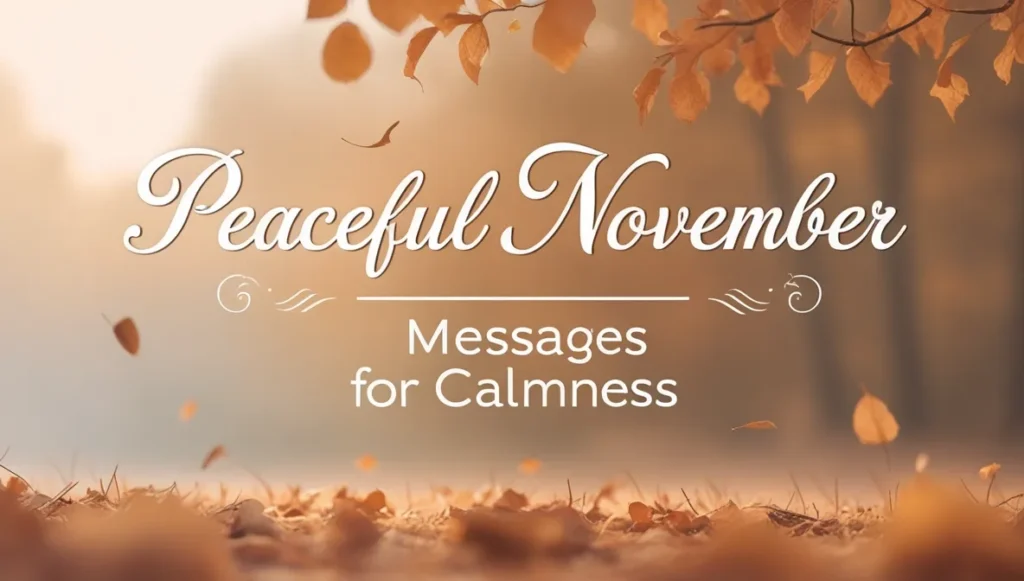 Peaceful November Messages for Calmness