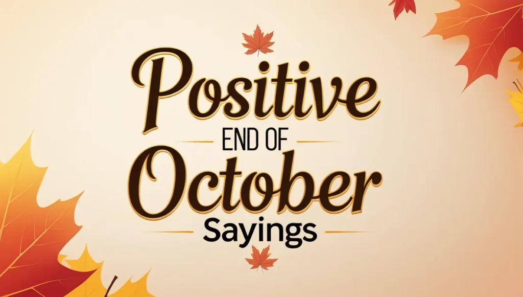 Positive End of October Sayings