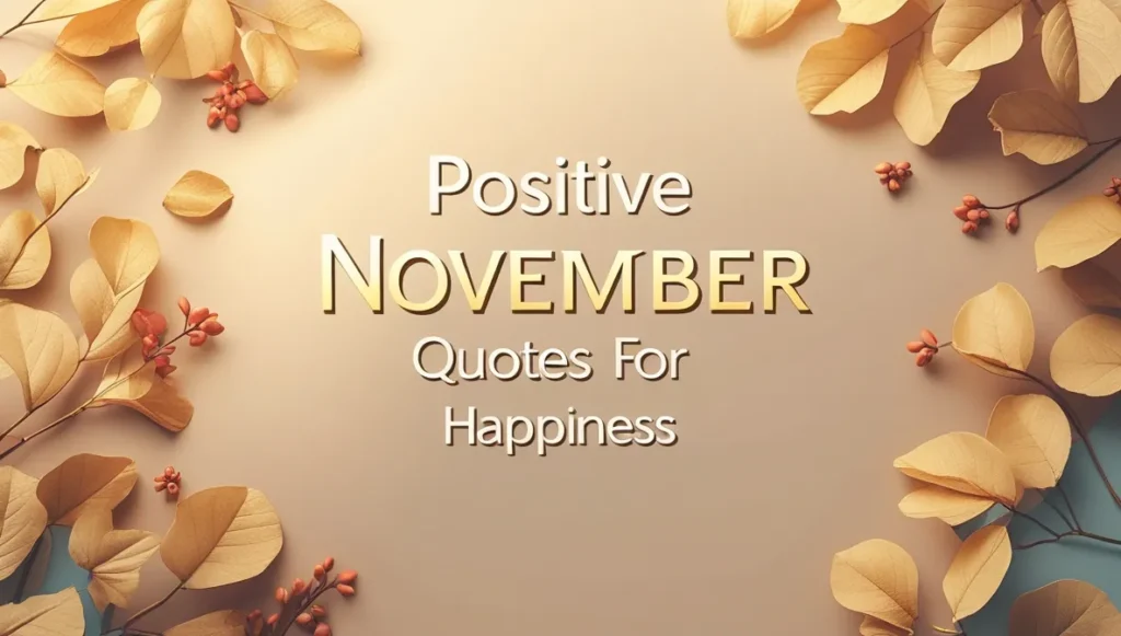 Positive November Quotes for Happiness