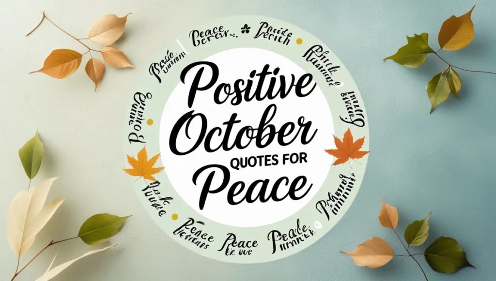 Positive October Quotes for Peace