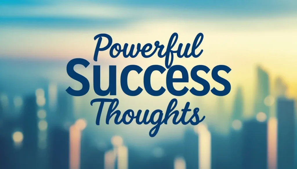 Powerful Success Thoughts
